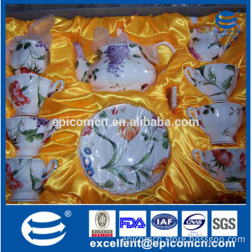 elegant table collections tea set Europe porcelain tea ware, tea set made in china